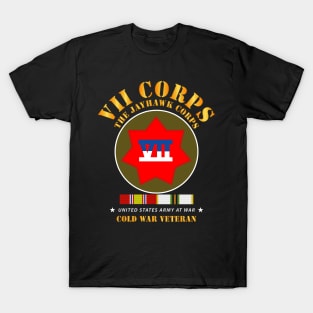 VII Corps - The Jayhawk Corps - SSI w COLD WAR SVC X 300 T-Shirt